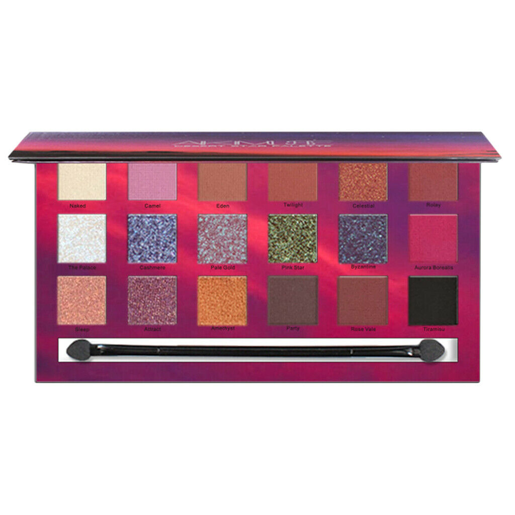 18 Colors Glitter Eyeshadow Palette Shimmer Ultra Pigmented Makeup Eye Shadow