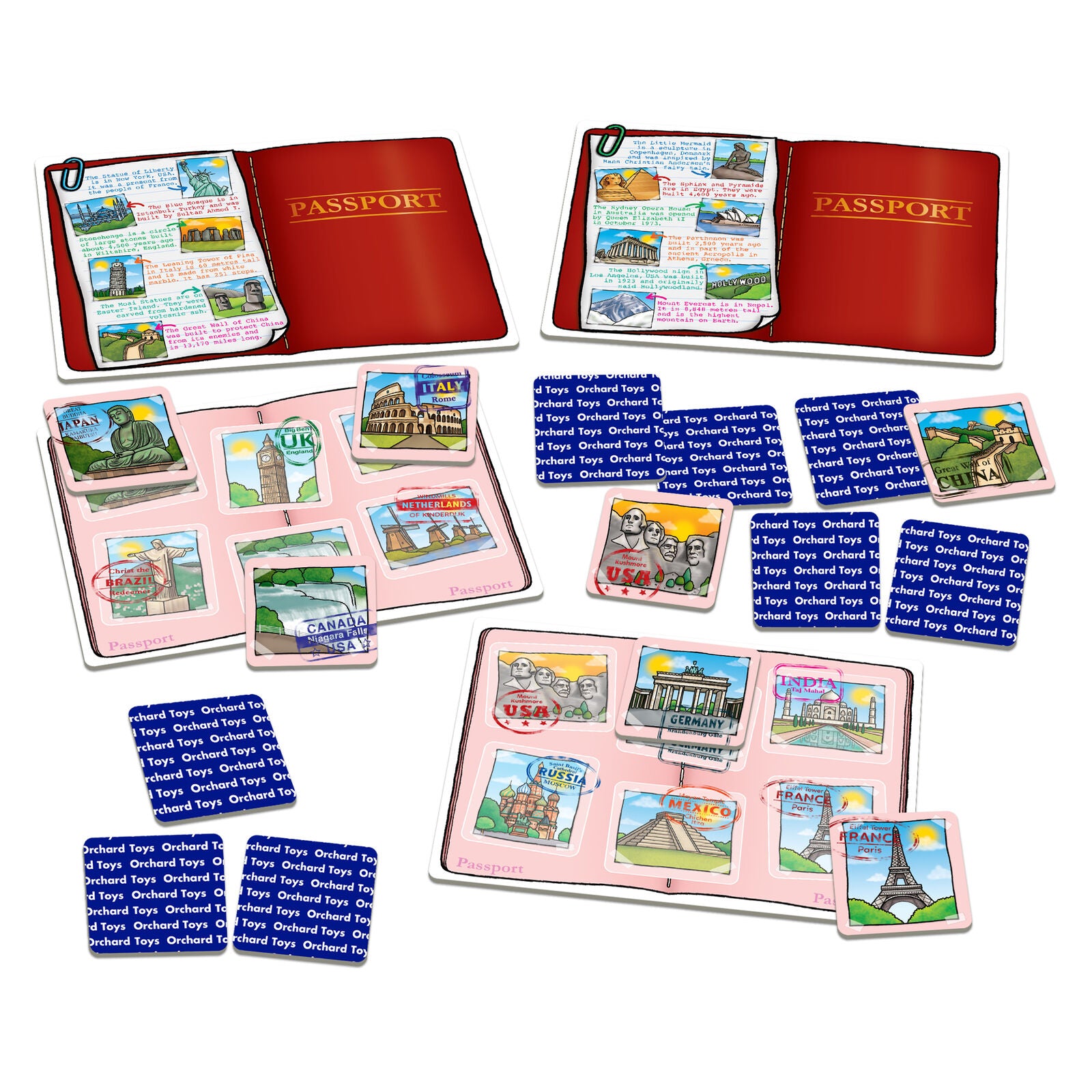 Orchard Toys 364 Landmark Lotto Mini Game Travel Size Card Match Game Children 3