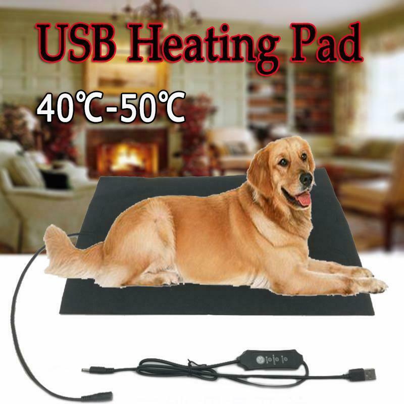 Waterproof Pet Heated Pad Bed Puppy Dog Cat Warmer Electric Heating Mat Gift