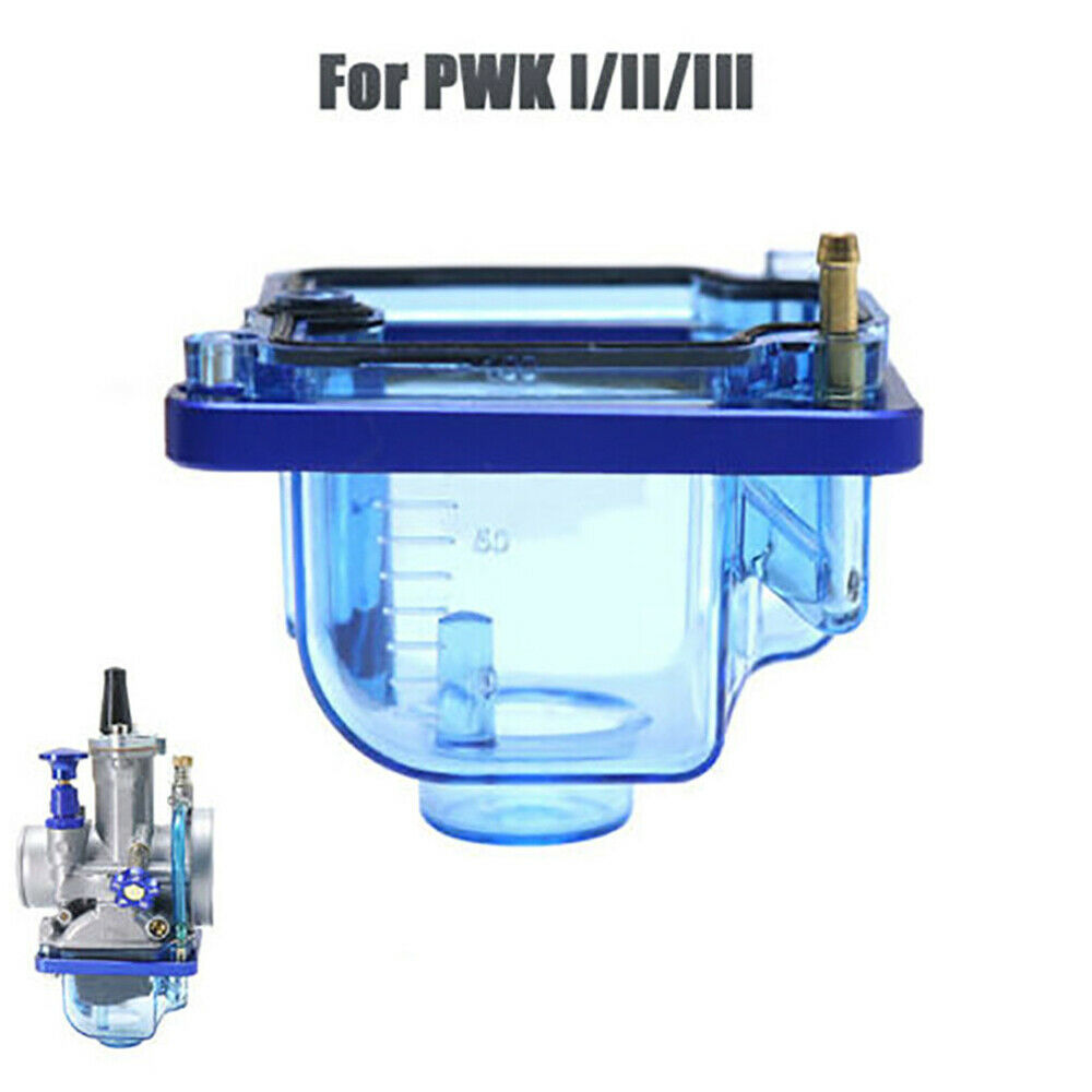 For PWK I/II/III Transparent Carburetor Bottom Float Bowl Plastic Shell Blue