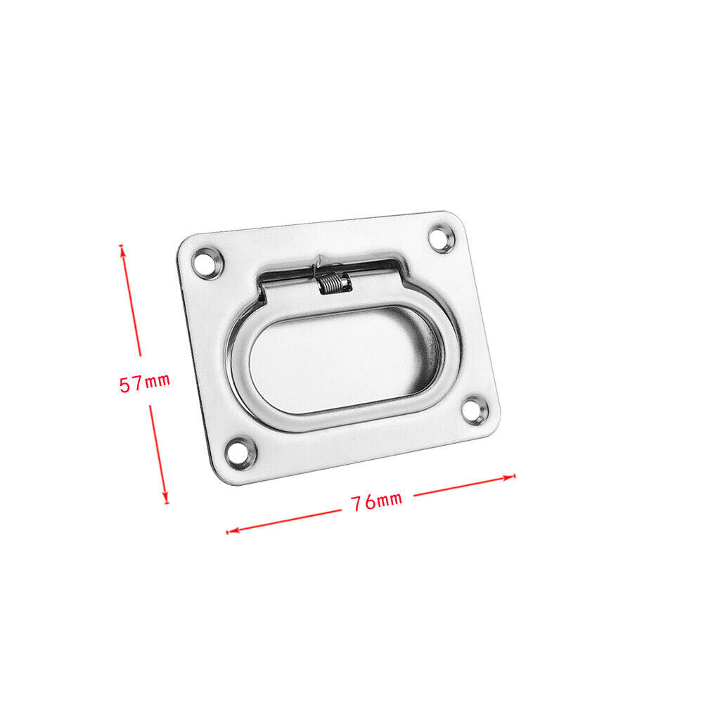 Rectangular Flush Spring Pull Lift Handle Marine Hatch Latch Accessories - 304