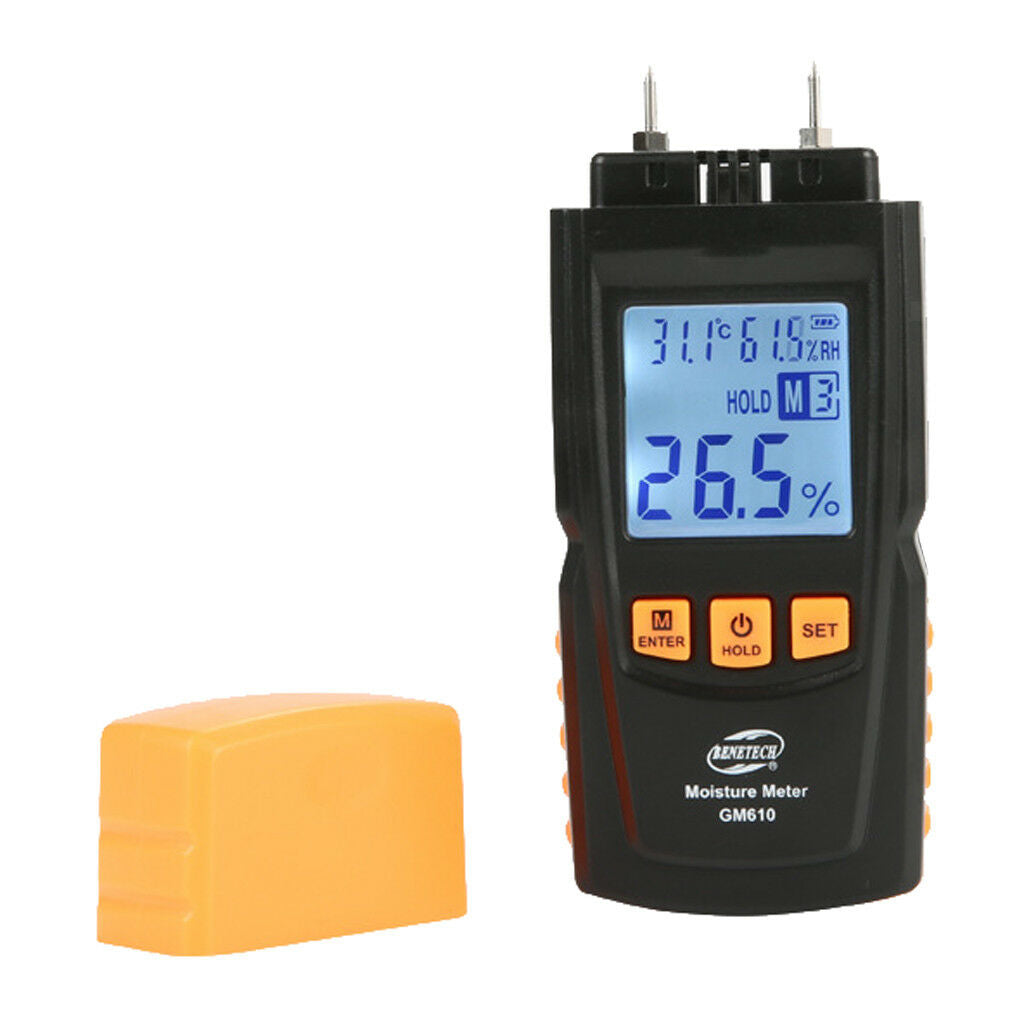 2 Pins Digital Wood Moisture Meter Lumber Damp Tester Detector for Firewood