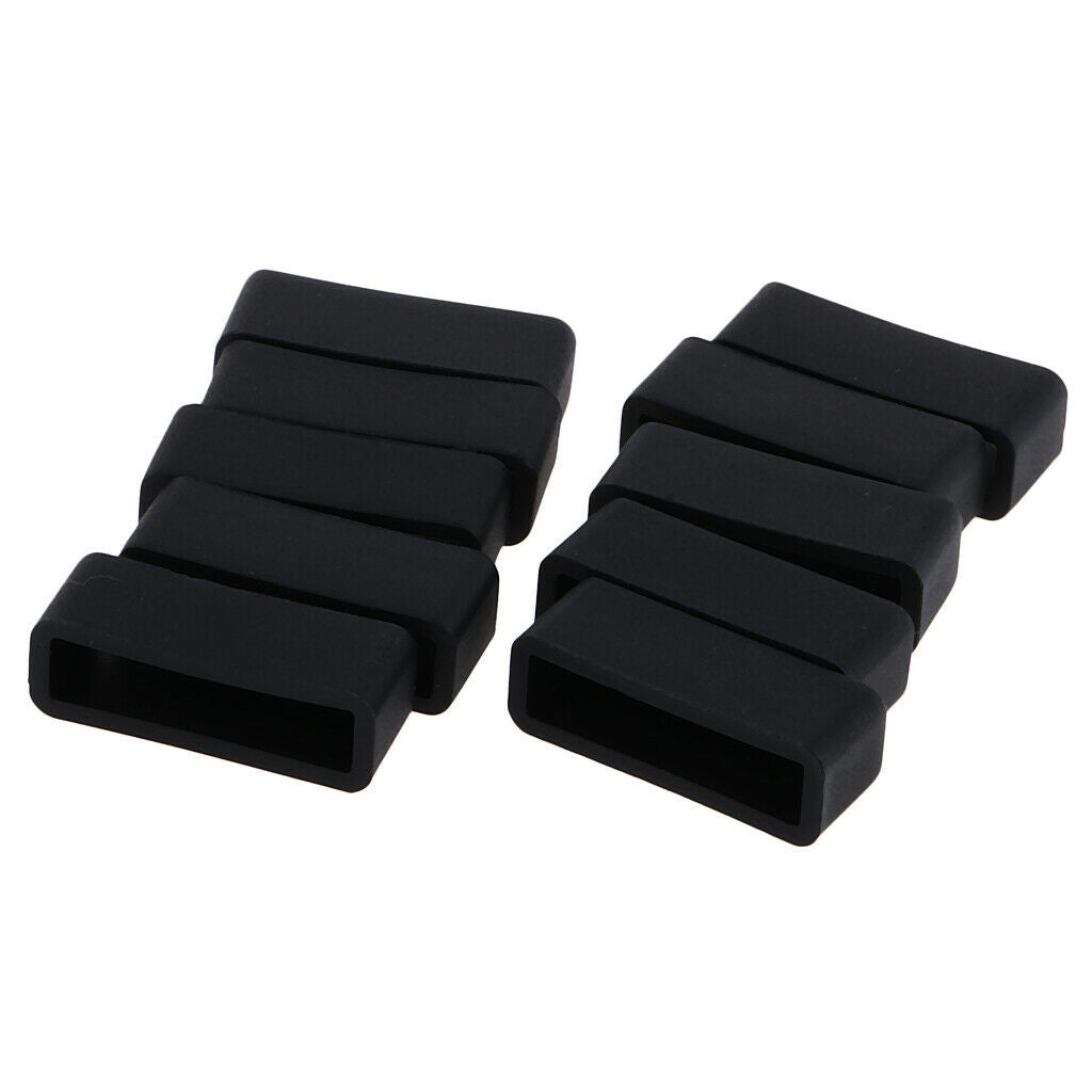 40 Pieces Silicone Watch Band Holder Keeper Locker Rings 18/20/22/24mm