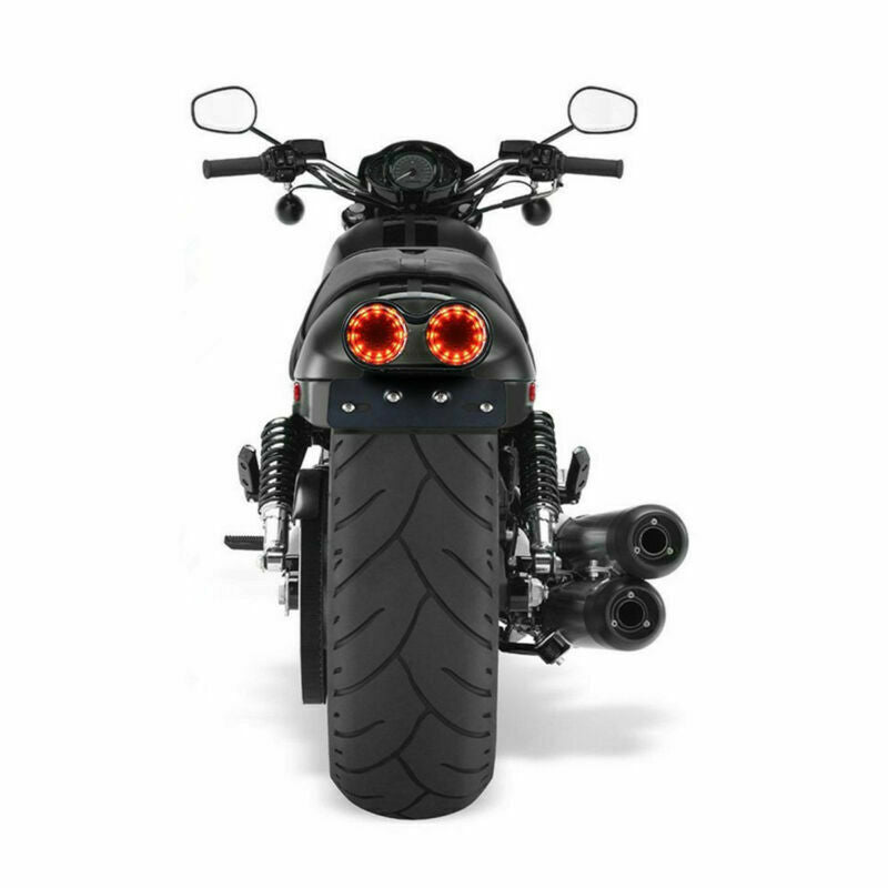 License Plate LED Brake Tail Turn Signal Light For Bobber Cafe Racer ATV Chopper