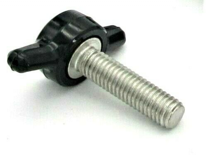 2Pcs M6X8 White Zinc-Plated Handle Rubber Head Hexagonal Torx Handle Screws