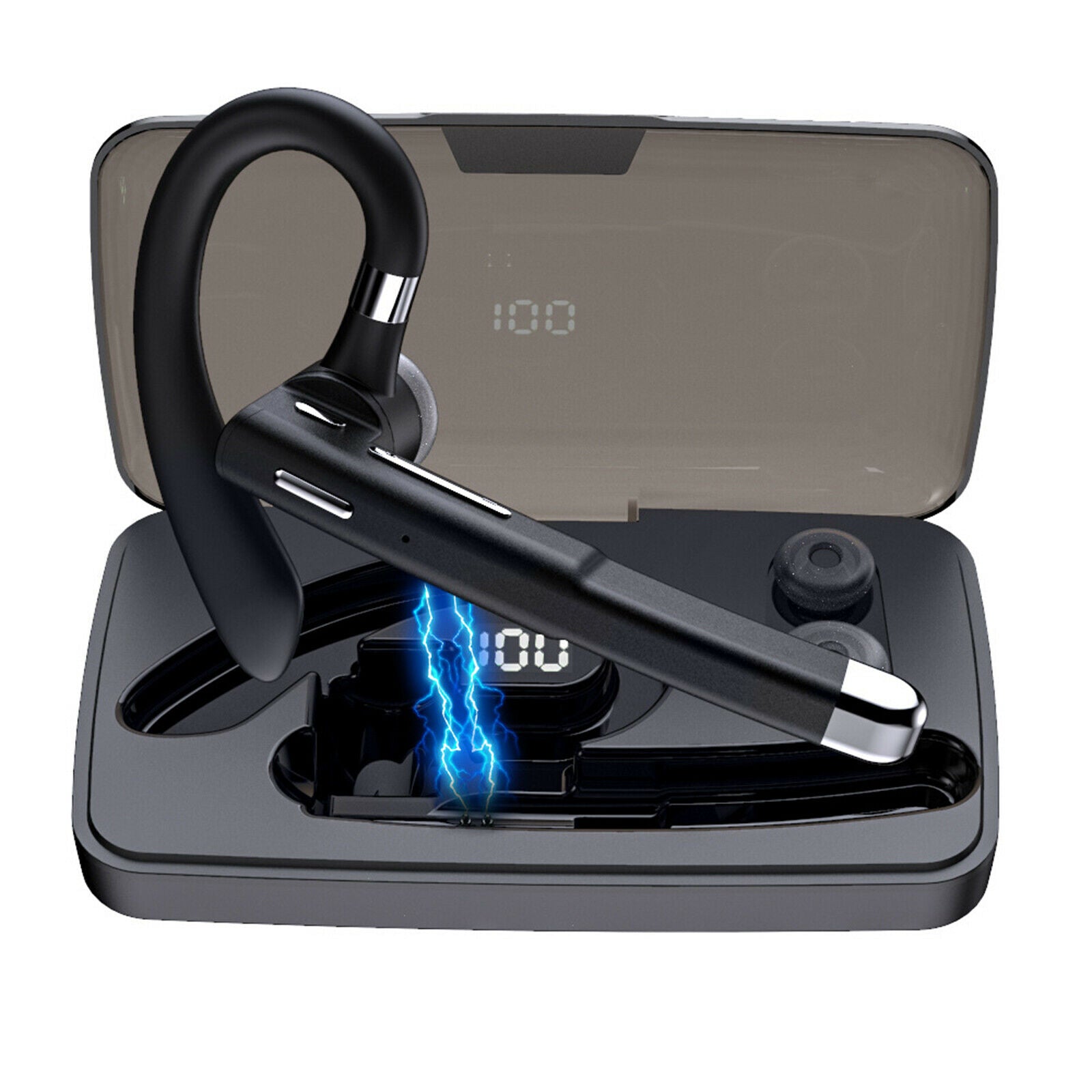 Wireless Headset Bluetooth Earpiece Business Driving Noise Cancelling Earbud