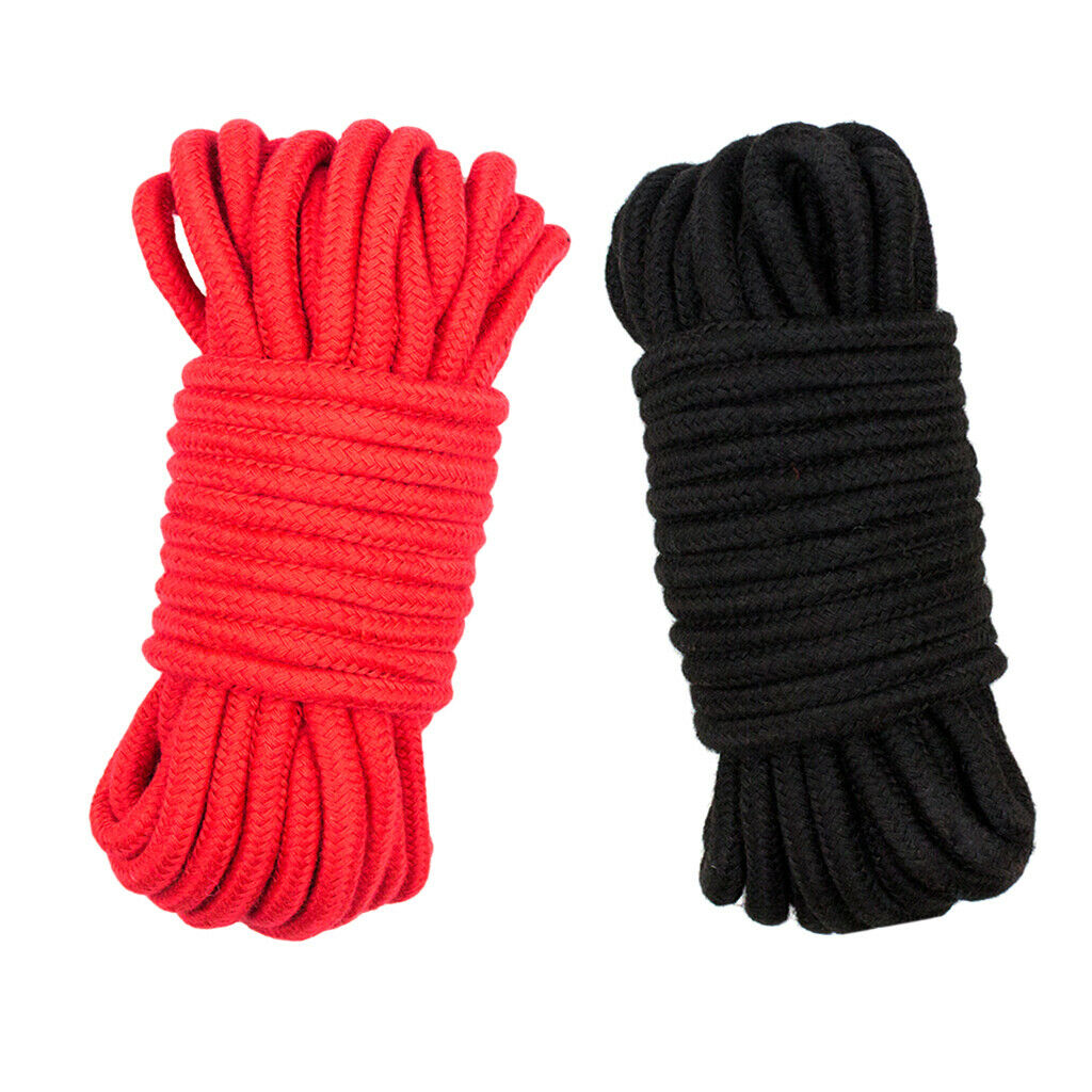 2pcs 32 Feet Cotton Cord Rope String Outdoor Multi-functional 6mm Diameter
