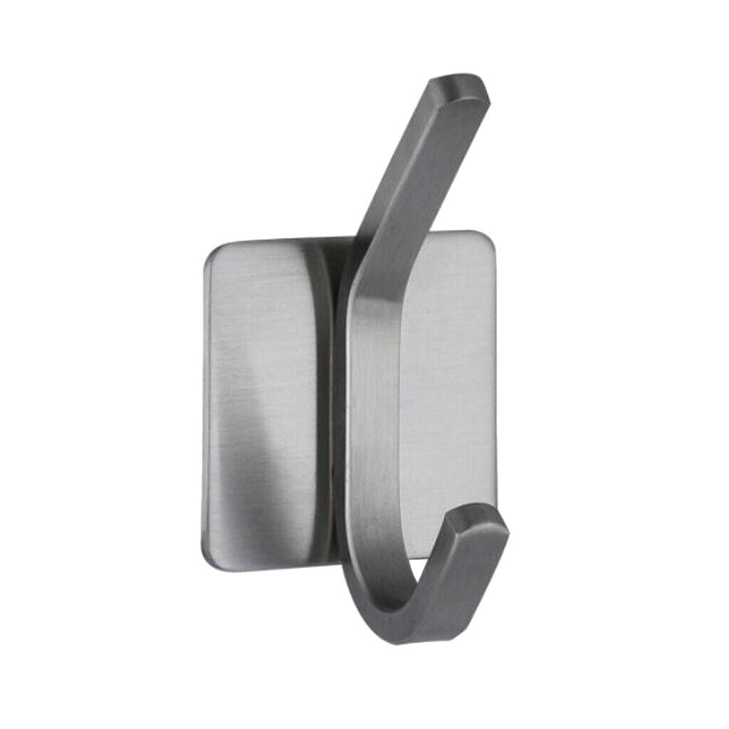 Wall Hook Adhesive Hook Stainless Steel Clothes Hanger for Bathroom Kitchen