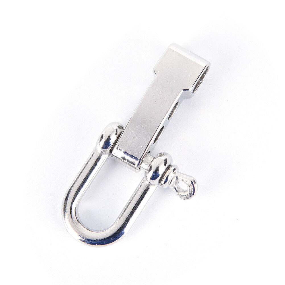 2pcs Stainless Steel U Shaped Shackle Buckle Adjustable Paracord Bracelets.l8