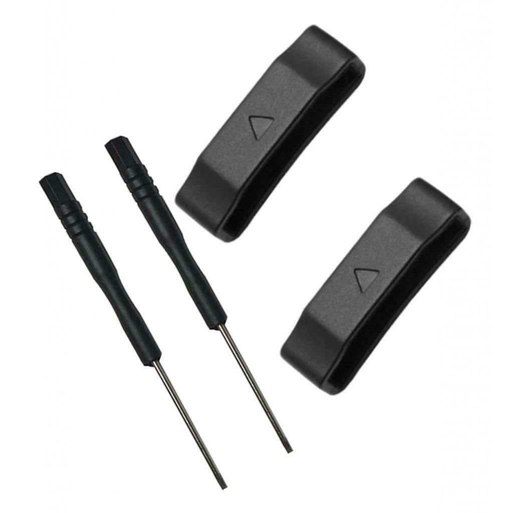 2Pcs 26mm Watch Fastener Ring Band Security Loop Holder for Garmin HR Black
