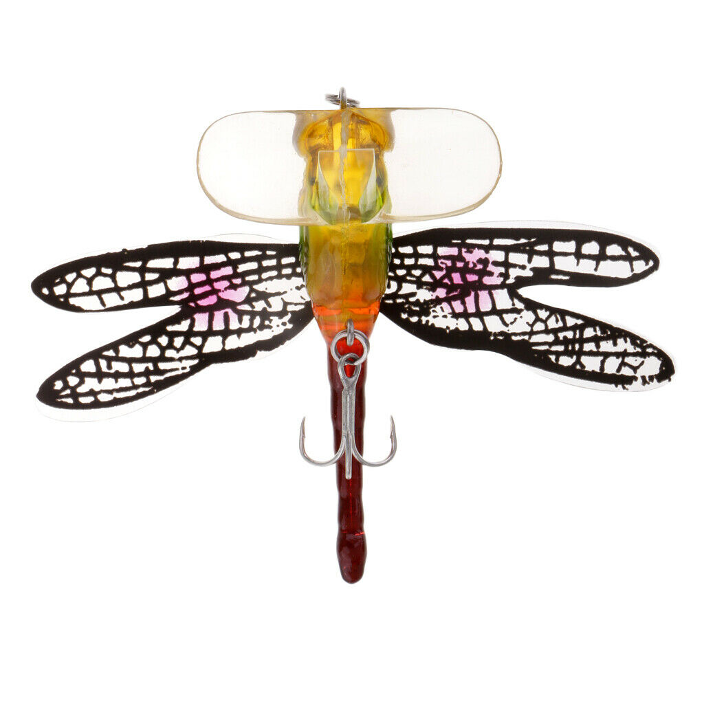 3pcs/pack Colorful Popper Fishing Baits Lure Dragonfly Floating Fly Fishing