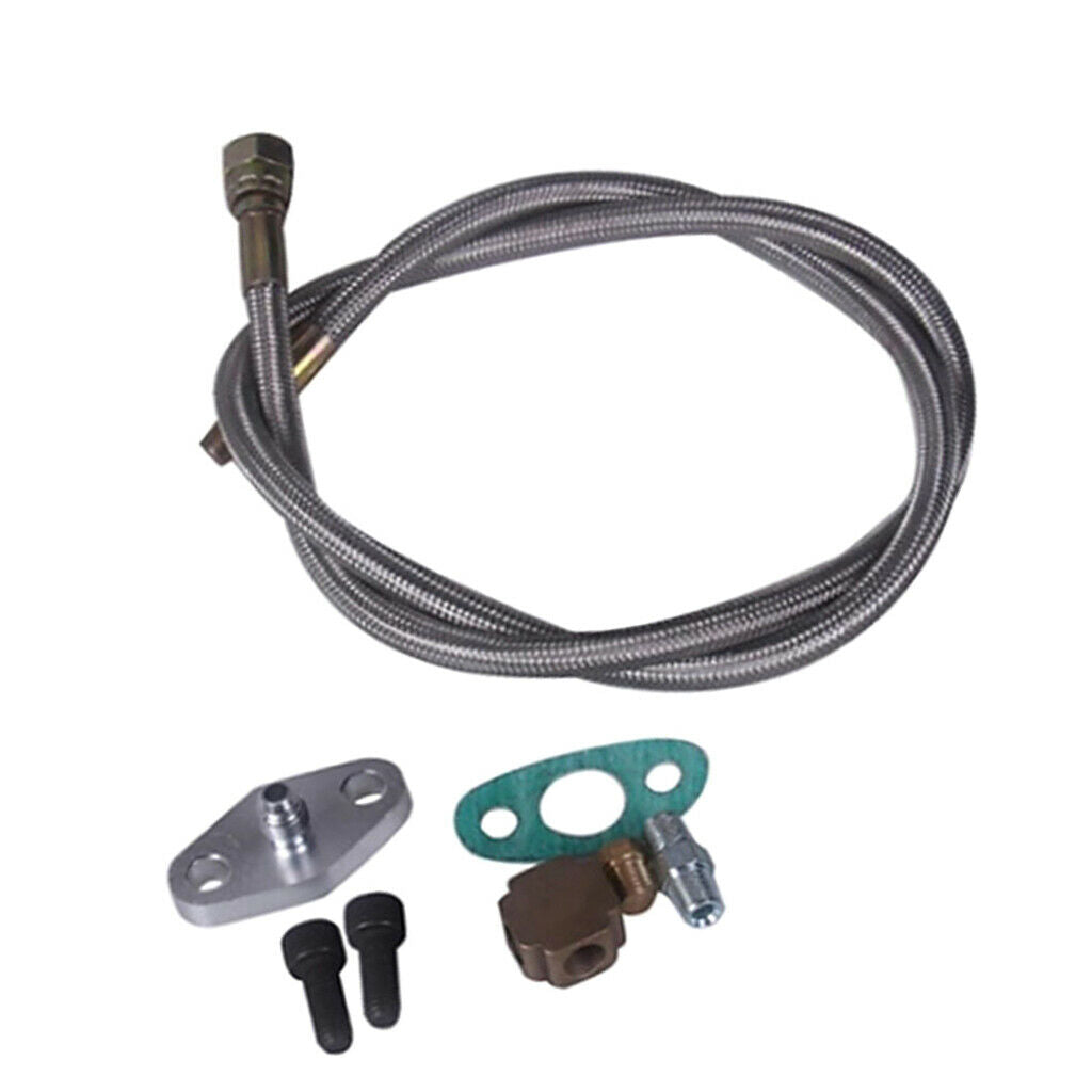 Half Set of Oil Feed Line Adapter Kit for Universal T3 Turbo Turbocharger