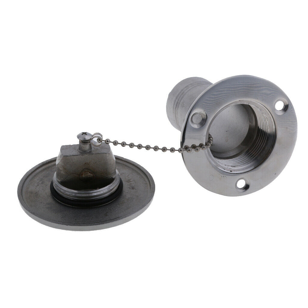 Marine 316 Stainless Steel Deck Fill Filler Keyless   38mm