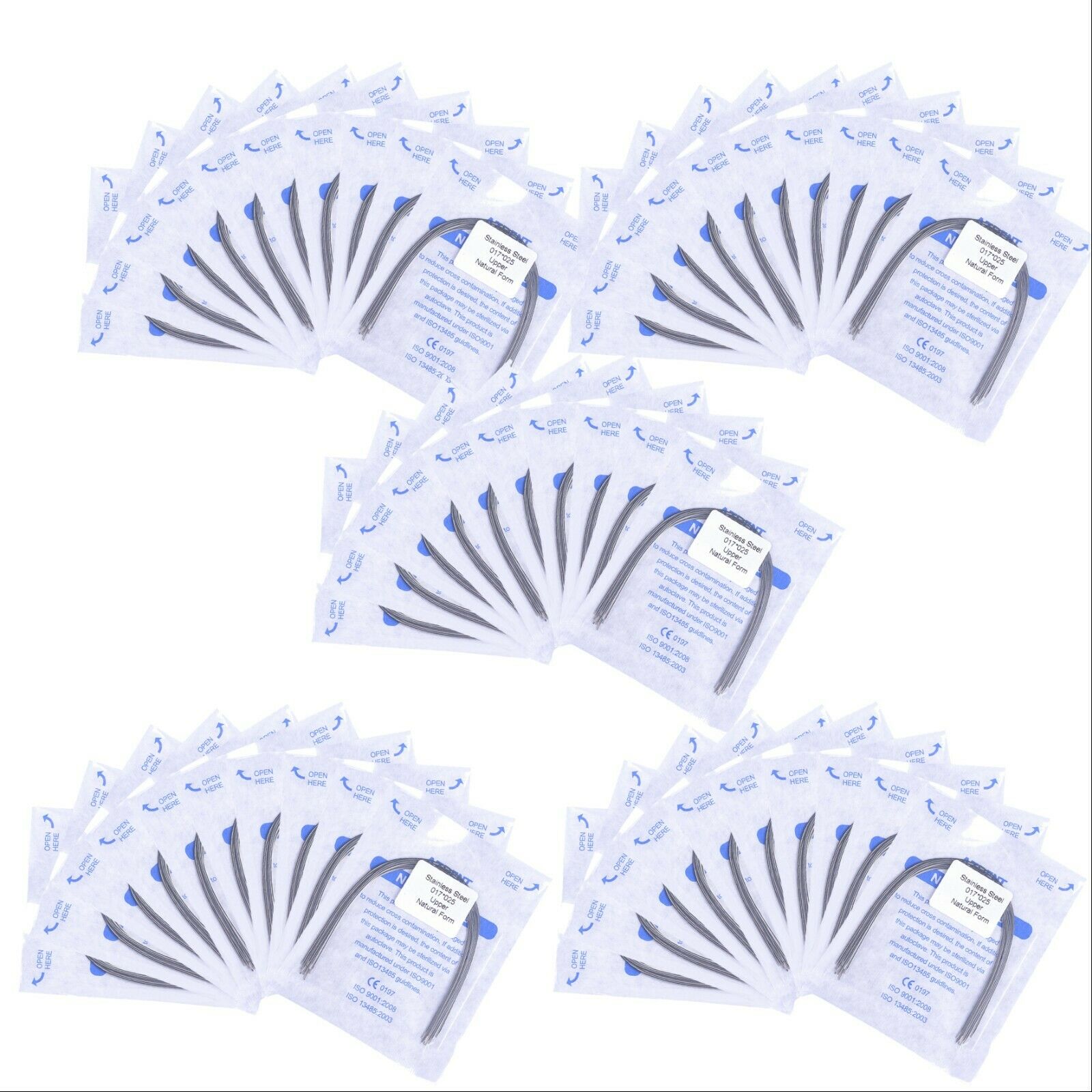 50X AZDENT Dental Stainless Steel Arch Wire Rectangular 17X25 Upper Natural Form