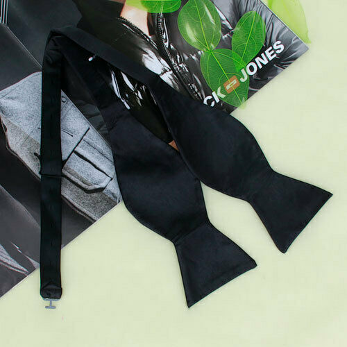 Men's Satin Tuxedo Bow Tie - Black
