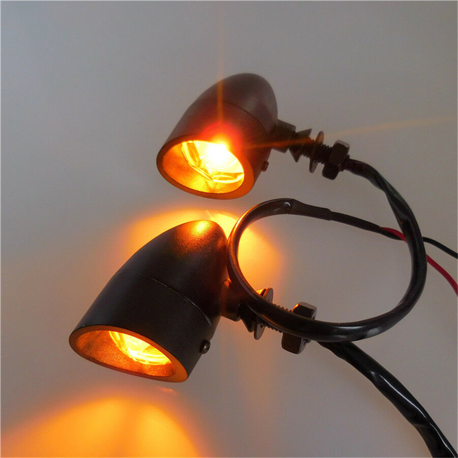 Bullet Motorcycle Turn Signal Light  Cafe Racer Chopper Bobber Bike Indicator