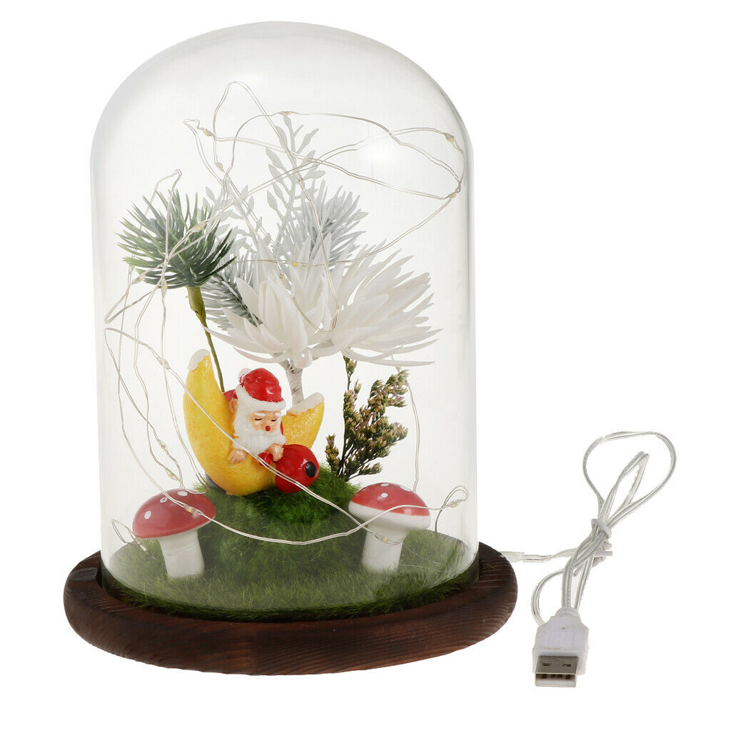 LED USB  Light Santa Claus Immortal Preservation Vase Christmas Decor
