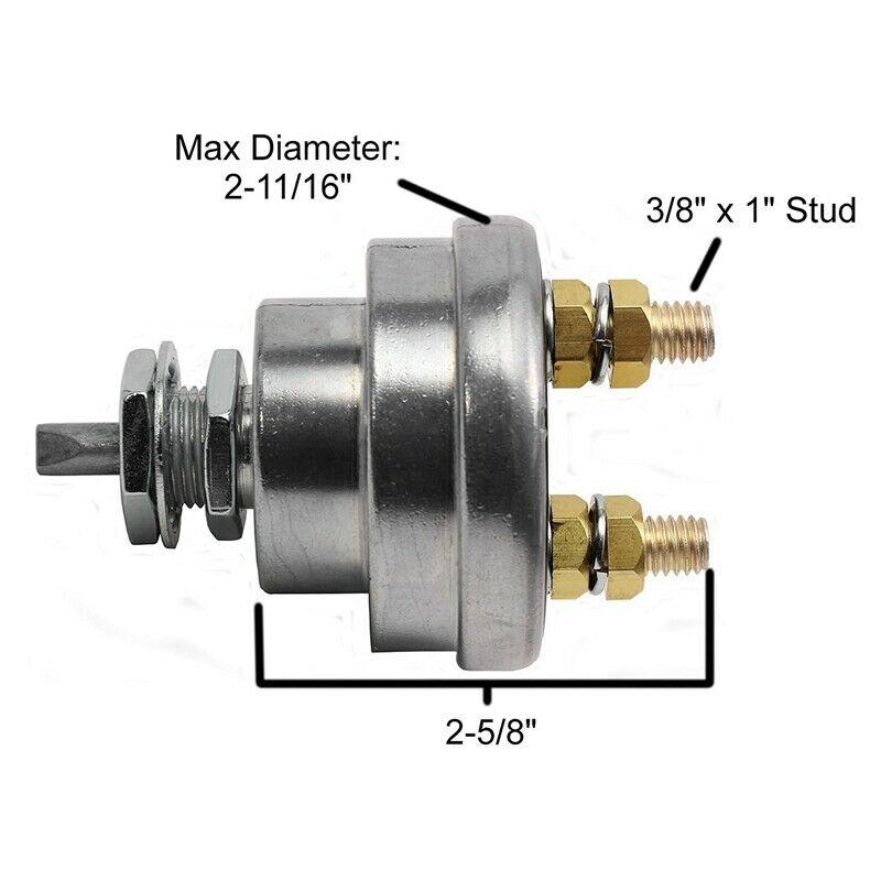 High Current Master Battery Disconnect Switch with Faceplate Battery Power CA7T7