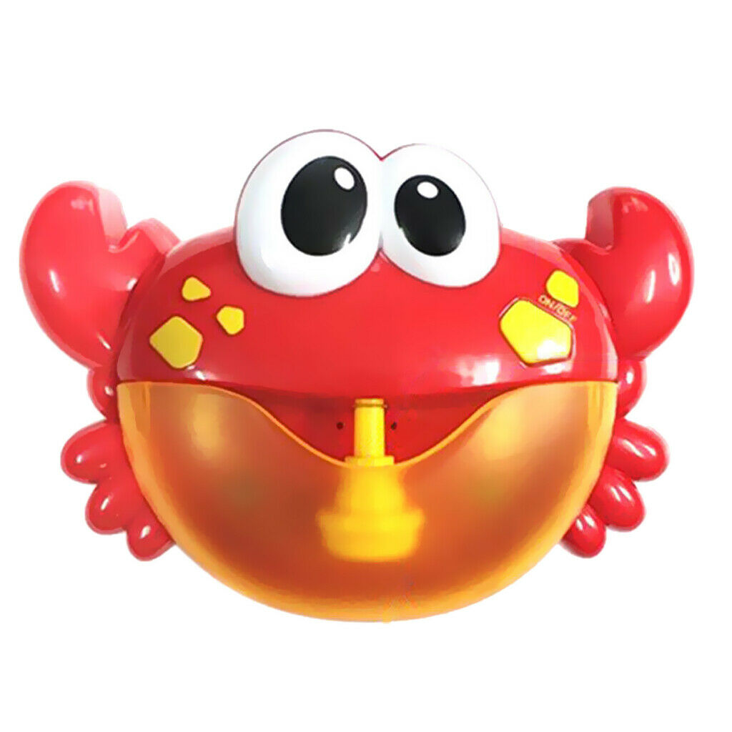 Baby Kid's Music Bath Shower Bubble Maker Machine Crab Automatic Plastic Red
