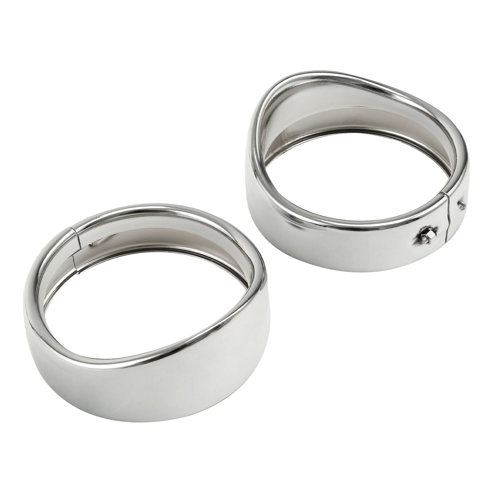 Motorcycle Chrome Headlight Lamp Trim Ring Fit For 4.5" Sealed Beam Headlight