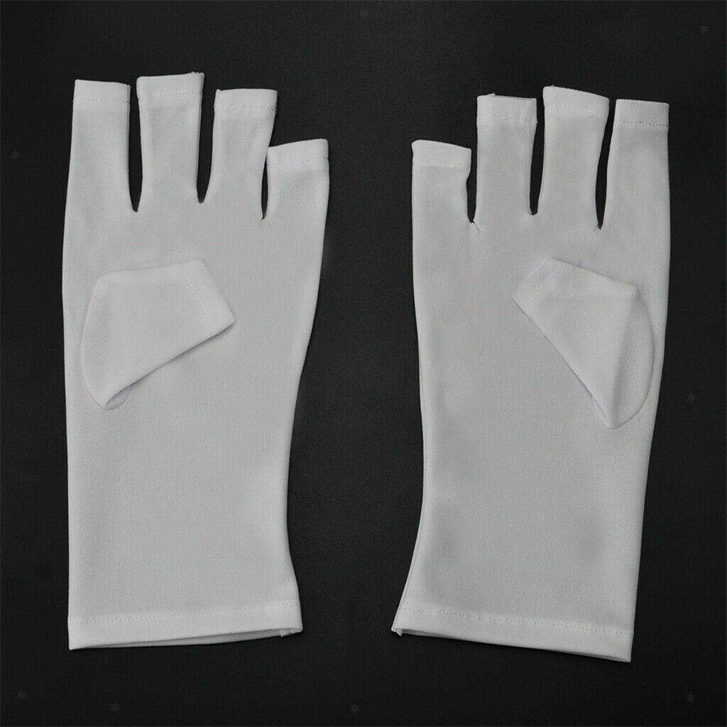 Anti UV Fingerless Shield Protection Short Gloves for Gel Polish Dryer