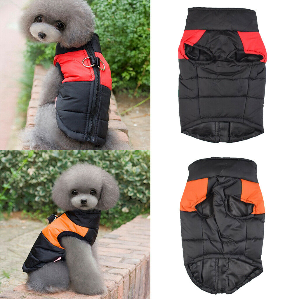 Waterproof Dog Down Jacket Puppy Jacket Coat Pet Winter Clothes Orange - S