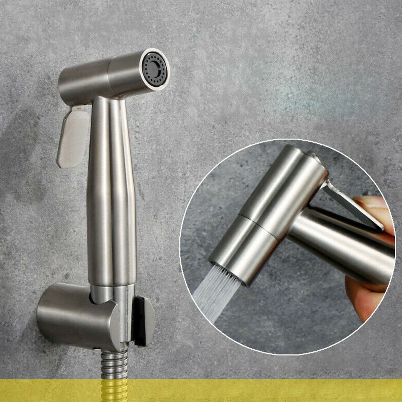 Shower Head Douche Bidet Toilet Spray Hand Held Hose Clean Sprayer Kit Chrome
