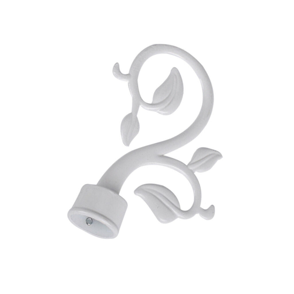 1  Drapery Curtain Rod Ends Caps Finials for 28mm Dia. Pole White L