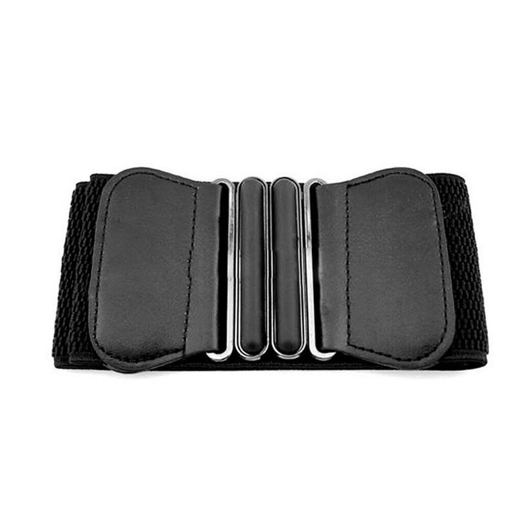 3 Pieces Womens Faux Leather Wide Elastic