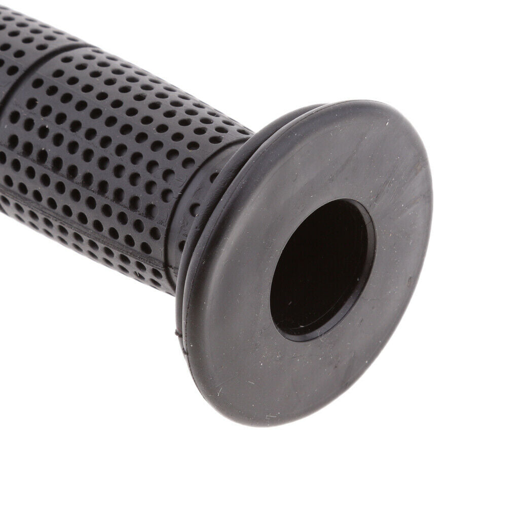1 Pair 22/24mm Universal Motorcycle Retro Handlebar Grips Black