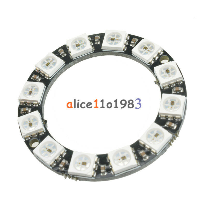 5Pcs RGB LED Ring 12Bit WS2812 5050 RGB LED + Integrated Drivers For Arduino