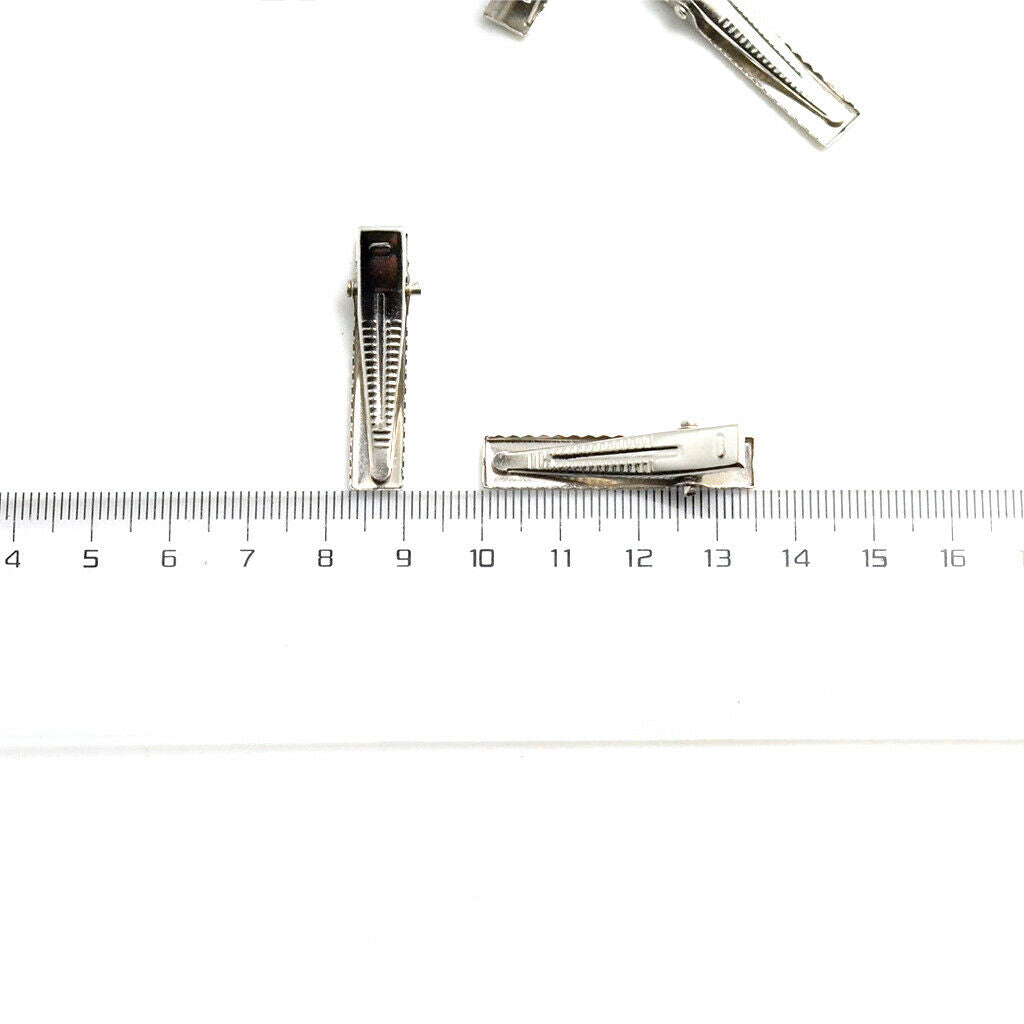 30/100Pcs Alligator Clips Flat Duckbill Hairclip with Teeth Hairpin DIY Bow