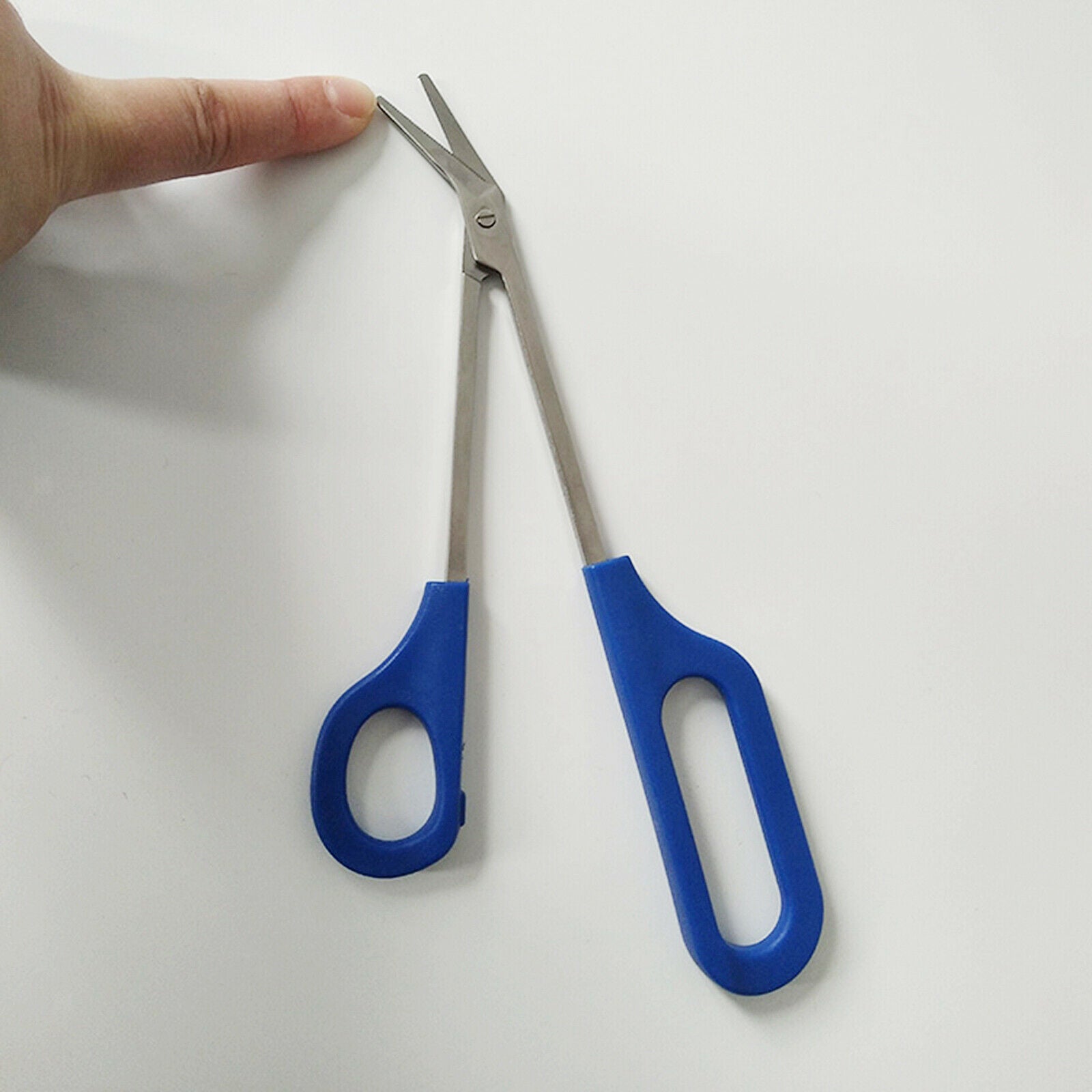 Toe Nail Scissors Clippers Extra Long Reach Handle Pedicure Product Blue