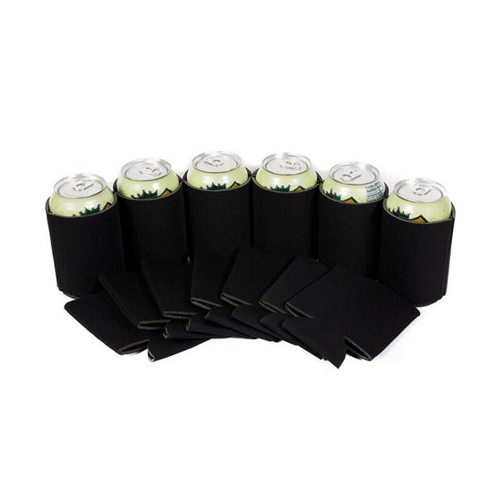40pcs 12OZ Blank Beer Can Coolers Sleeves Collapsible Drink Caddies Soda Holder