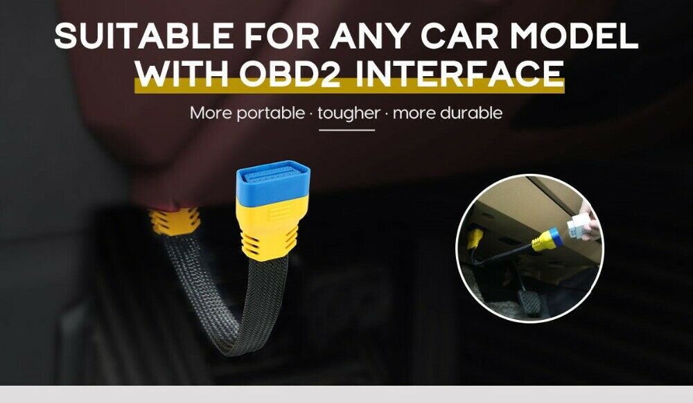 20CM OBD2 Extension Cable 16Pin Male To Female Diagnostic Connector Car Adapter