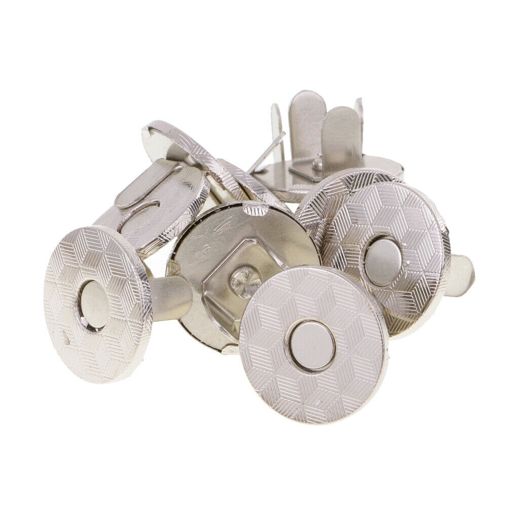 20 Sets Bag Purse Clasps Sewing Buttons Magnetic Metal Snaps Fasteners