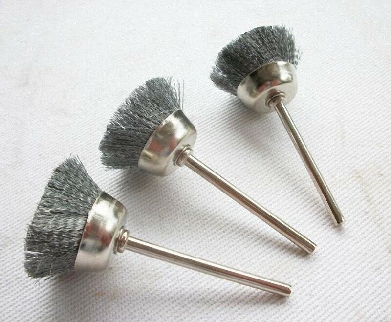 New 10 Pcs Steel Wire Cup Brush For Die Grinder Rotary Tools Dremel