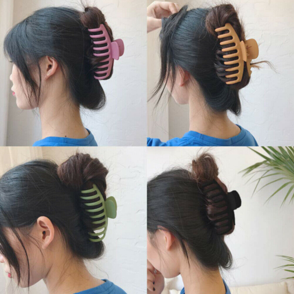 4Pcs Hair Claw Clips Matte Nonslip Large Stronging Hold for Thick Hair Claw Clip