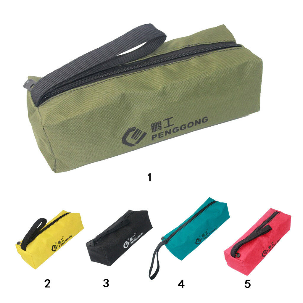 2Pcs Hardware Tool Storage Bag Carrier Oxford Handy Zip Pouch Handbag Case