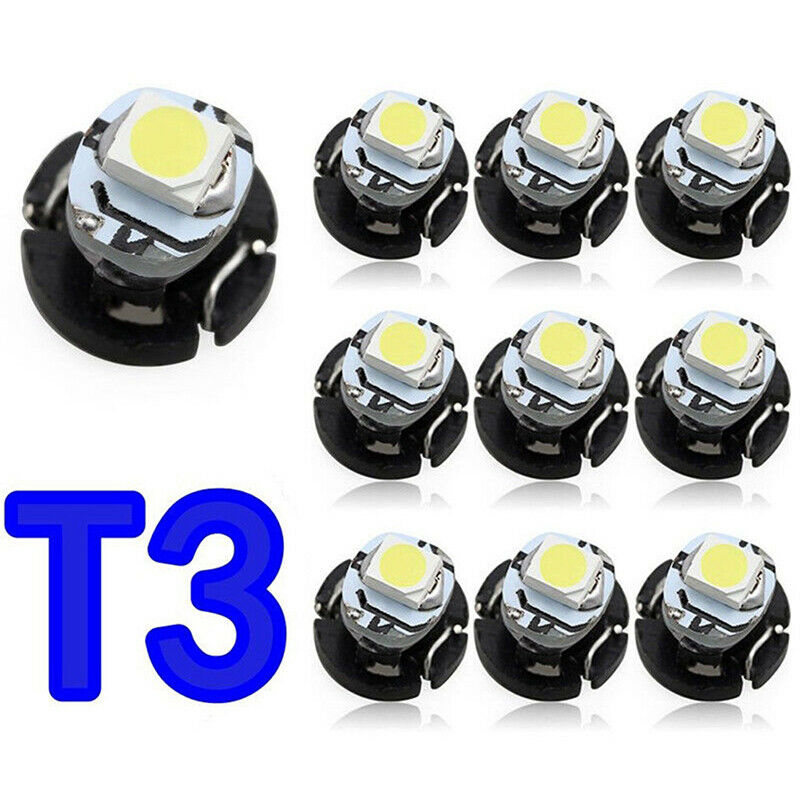 10Pcs T3 SMD Led Neo Wedge Car Dash Gauge Instrument Cluster Bulbs Light Whit Tt