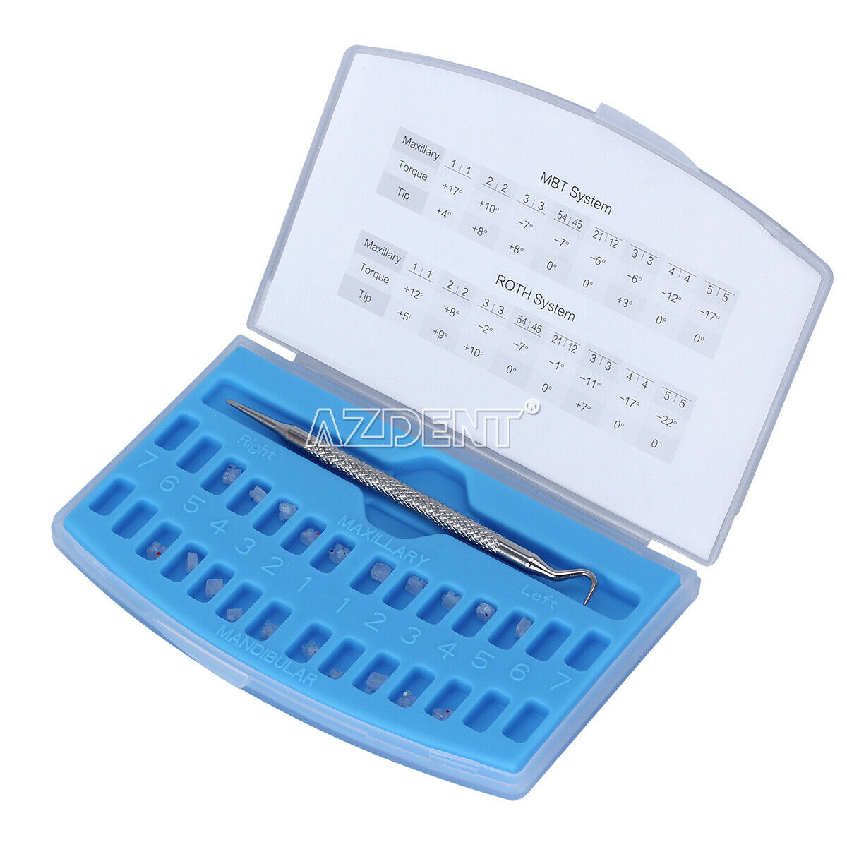 Dental Orthodontic Ceramic Self-Ligating Brackets Brace Roth.022 Hooks 345