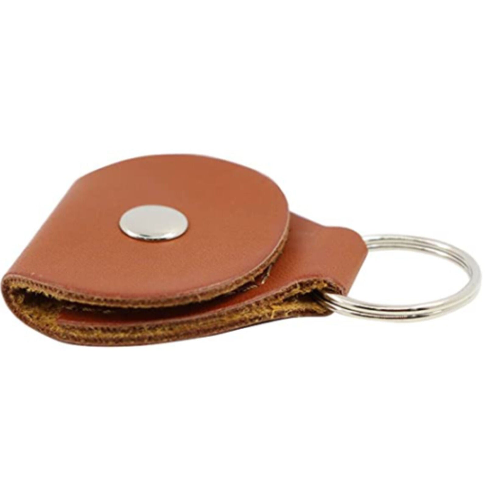 Guitar Picks Holder Case - Leather Keychain Plectrum Key Fob Cases Bag