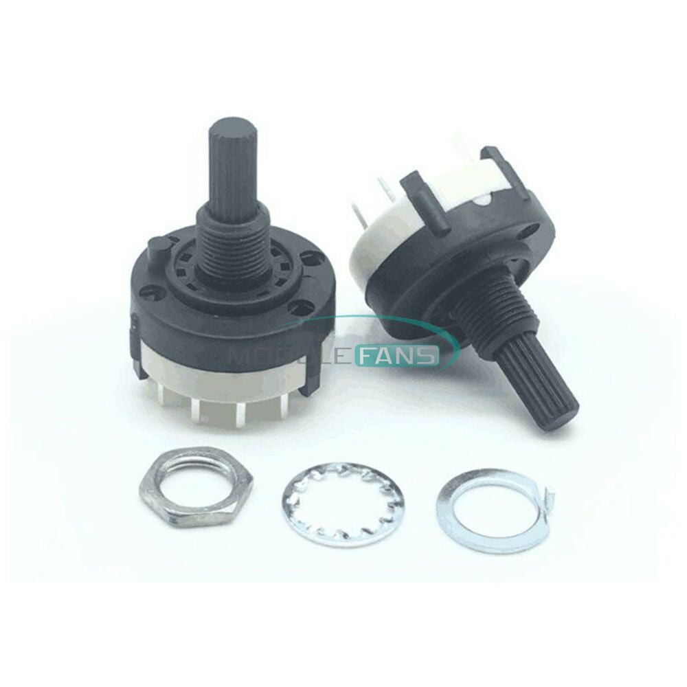 5PCS 3 Pole 4 Position Single Wafer Band Selector 3P4T Rotary Switch