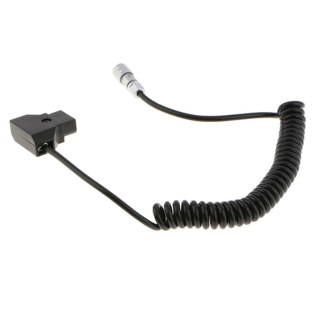 Coiled D-Tap 2Pin Power Cable for BMPCC Blackmagic Pocket Cinema Camera 4K