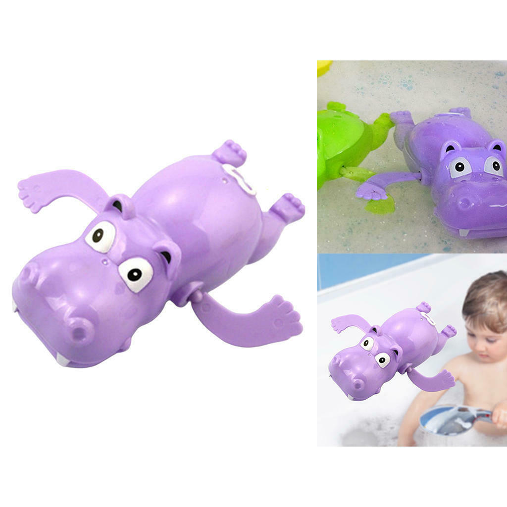 Wind-up Hippo Swimming Dabbling Bath Toys Bag Filler Birthday Gift for Kids