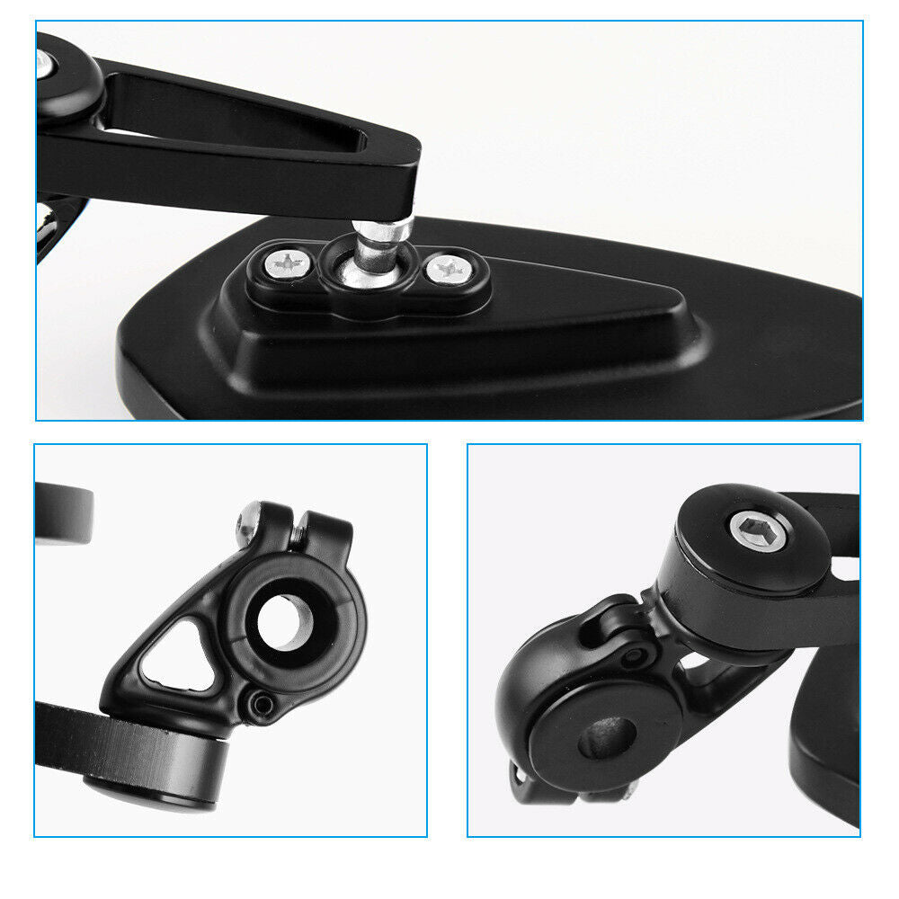 7/8" 22mm Universal Motorcycle Rear View Handle Bar End Side Rearview Mirrors