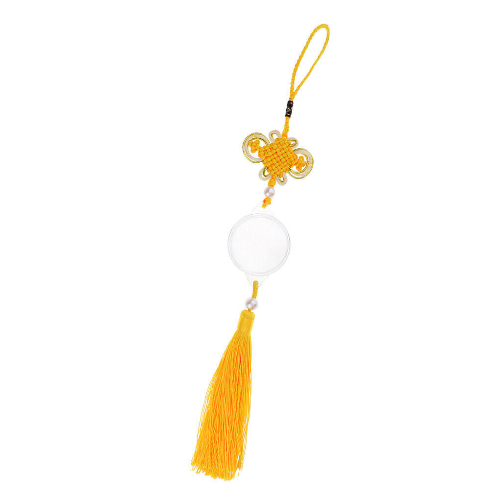 Chinese lucky charm wall hanging with yellow tassel