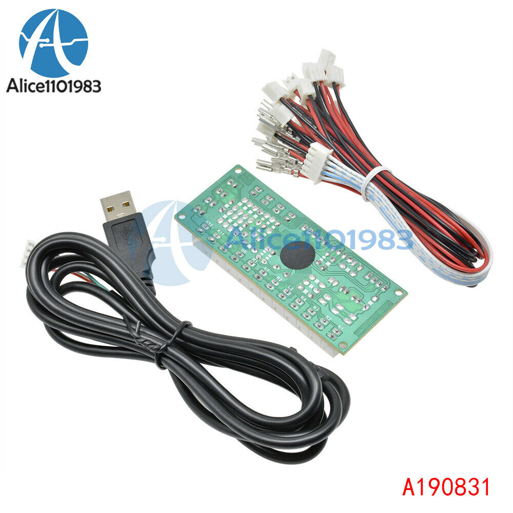 2 Sets Zero Delay Arcade USB Encoder PC to Joystick For MAME Fight Stick Control
