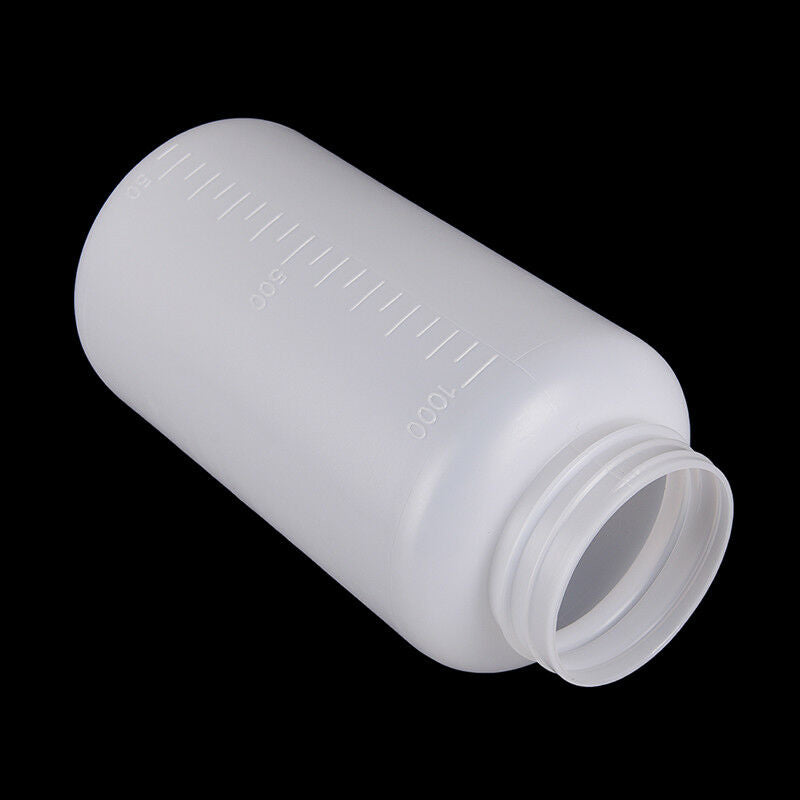 1000ml clear plastic cylinder shaped chemical storage reagent sample bottl.l8