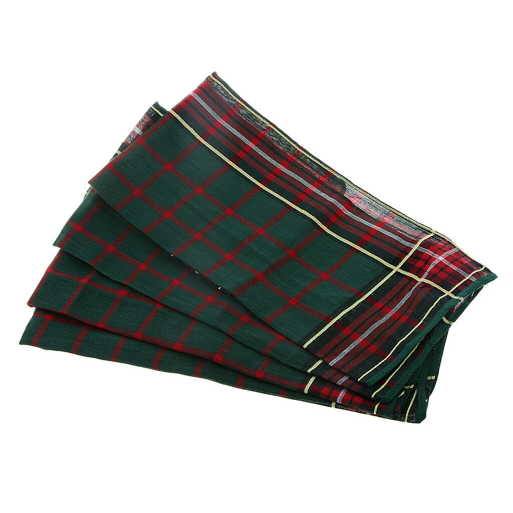 24 Packs Classic Plaid Handkerchiefs Kerchief Pocket Square Hankie Assorted
